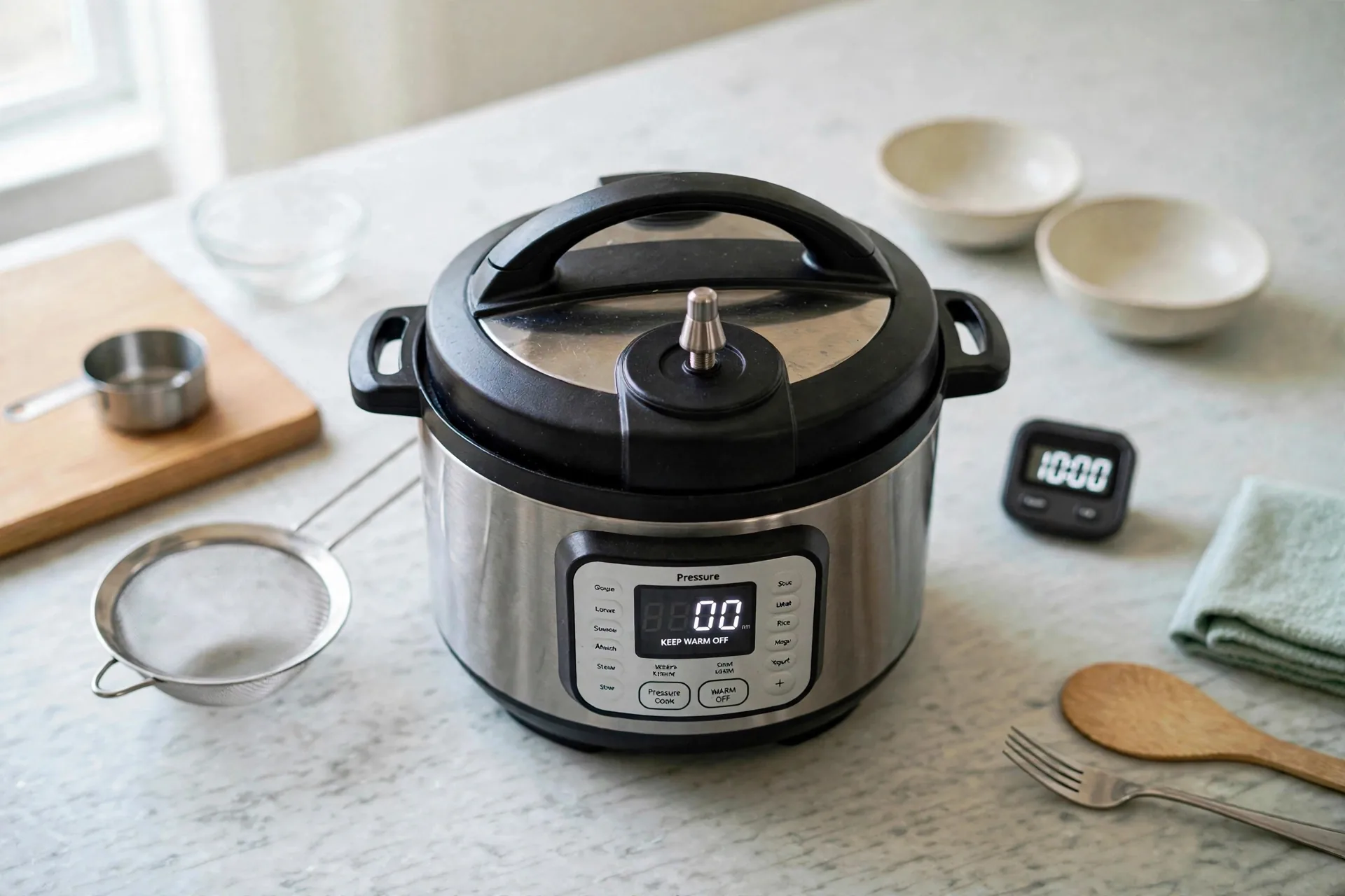 Instant Pot resting for 10 minute natural release for basmati
